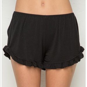 Brandy Melville Black Vodi Ruffle Shorts
